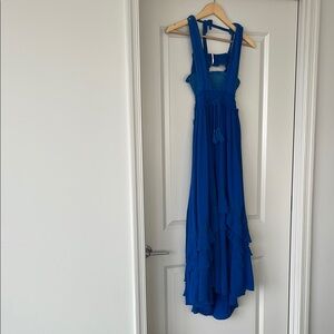 Free People Royal Blue Santa Maria Maxi Dress